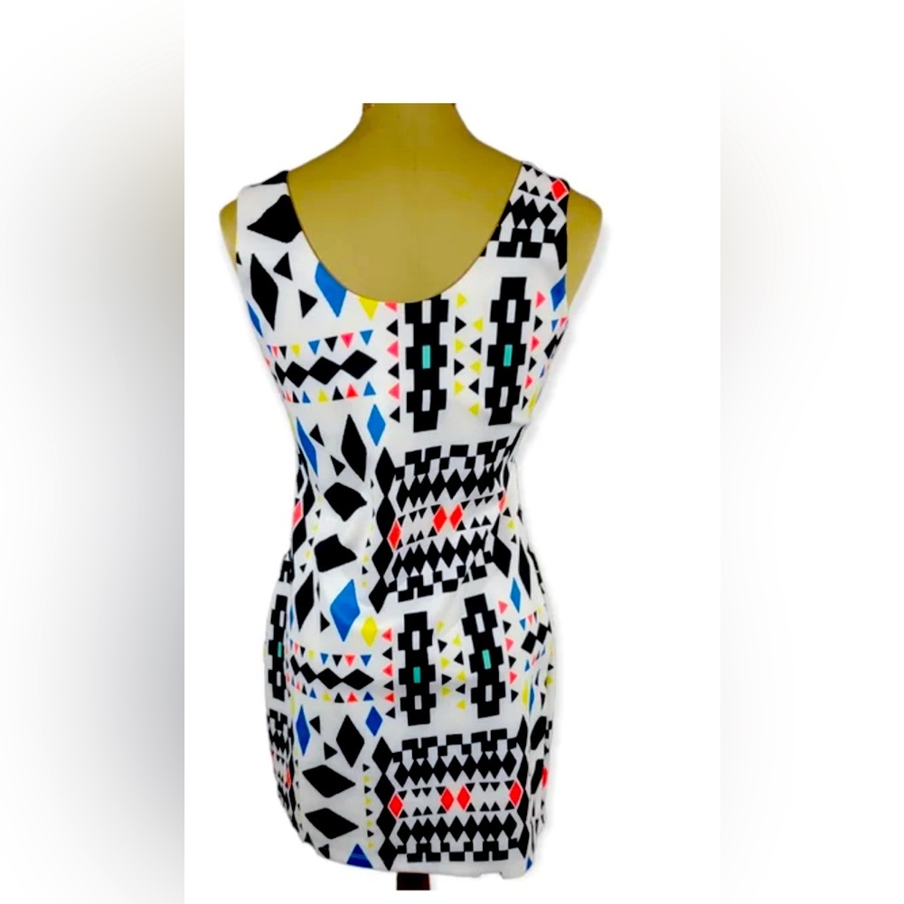 Neon Geometric Retro Dress